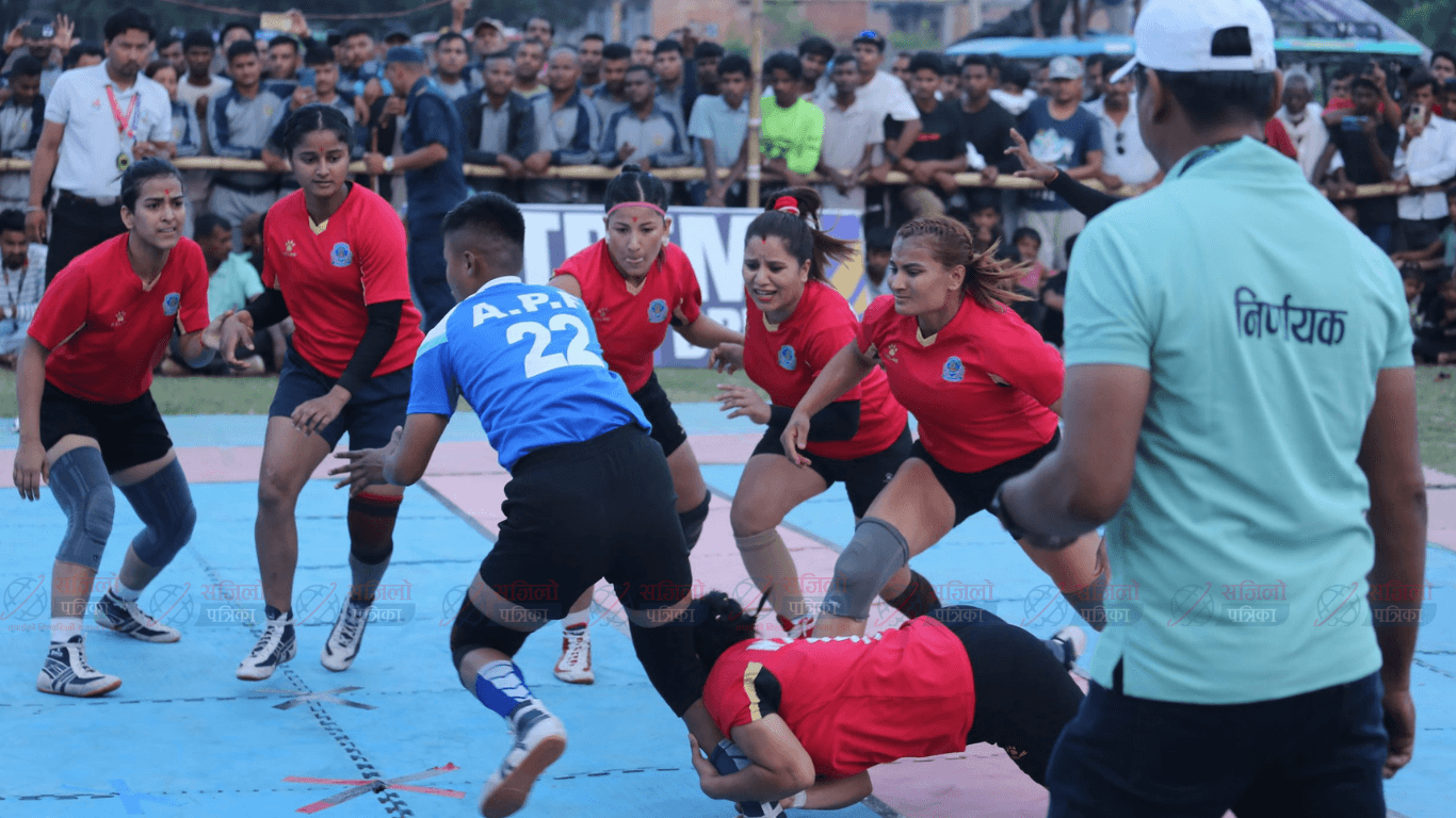 कबड्डी: नेपाल प्रहरीलाई हराउँदै सशस्त्र प्रहरीले जित्यो कोशीटप्पु उपाधि